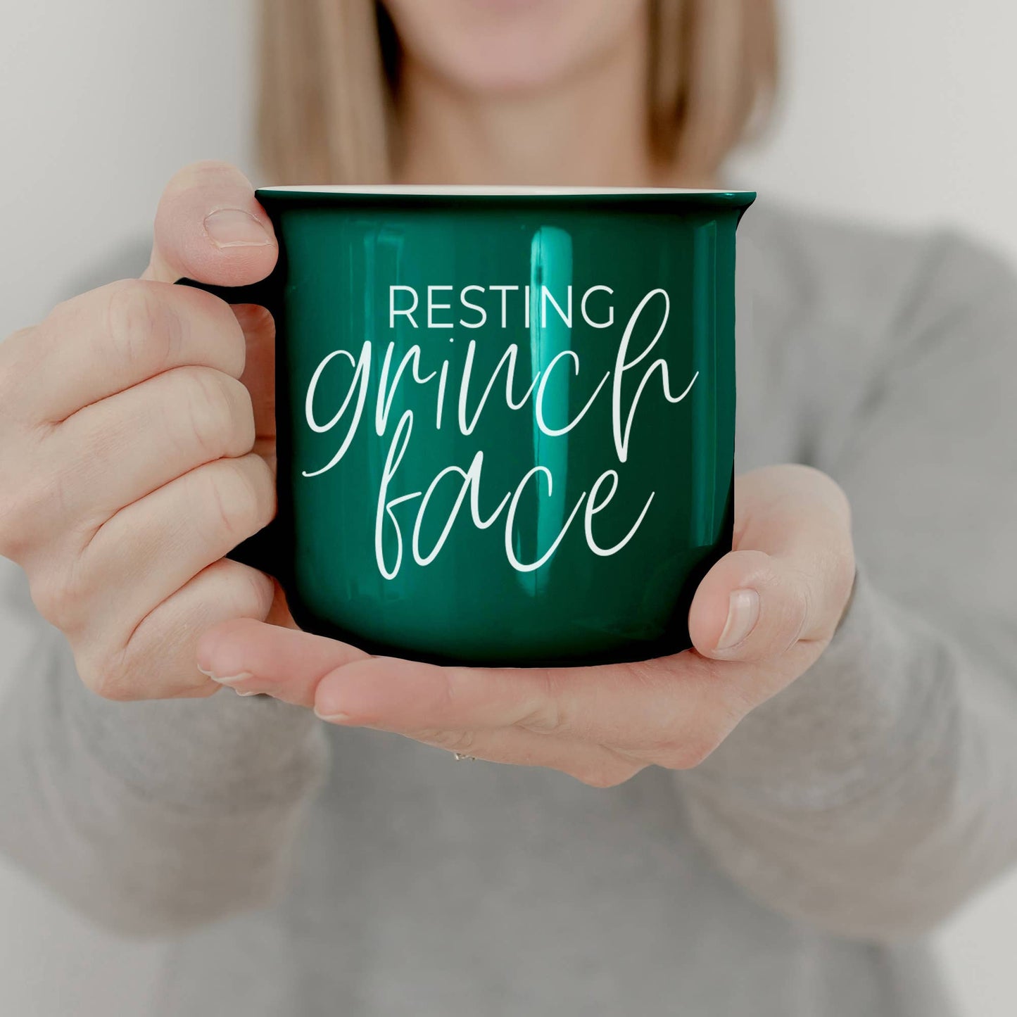 Christmas Coffee Mugs - Resting Grinch Face