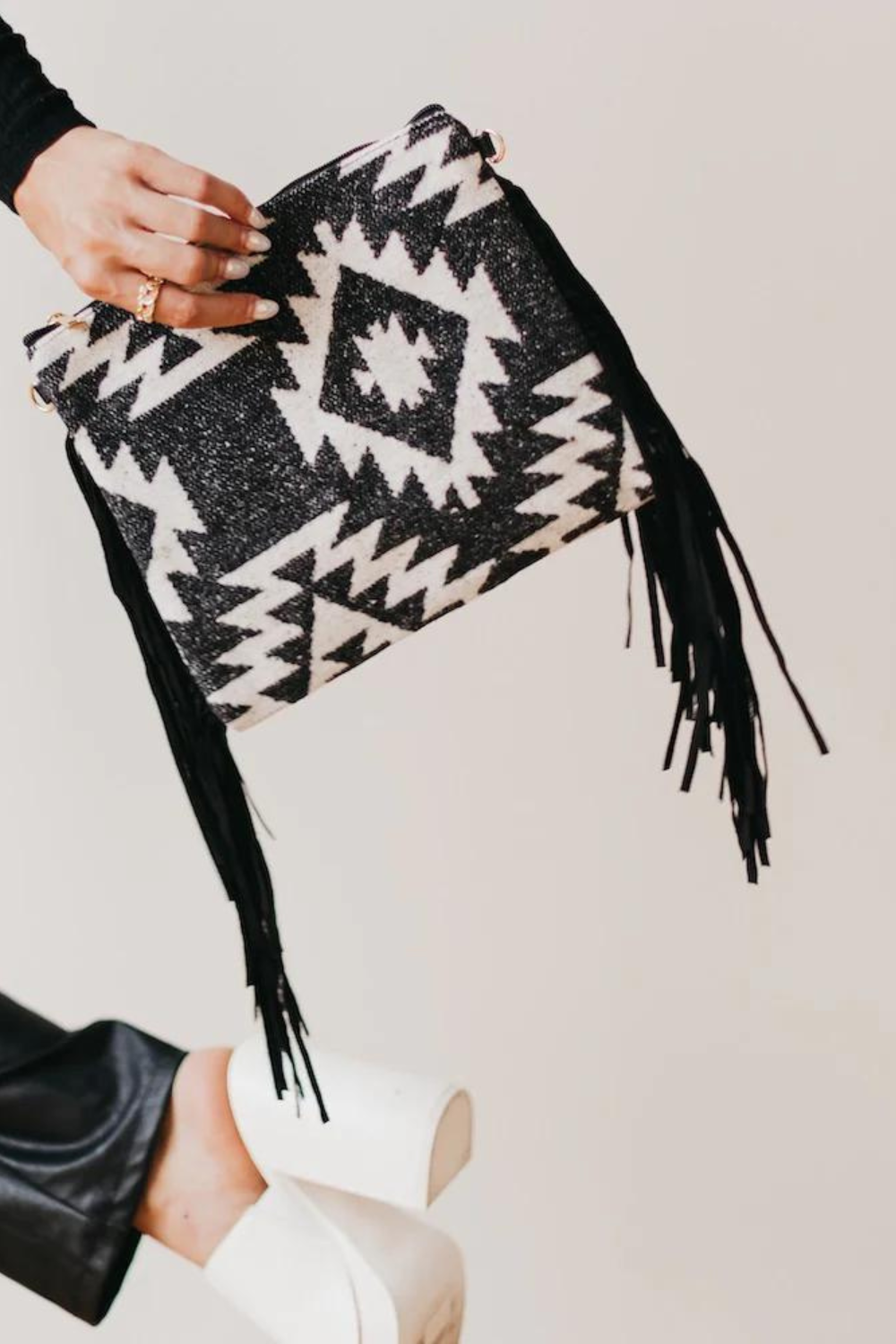 Aztec Tassel Crossbody Bag