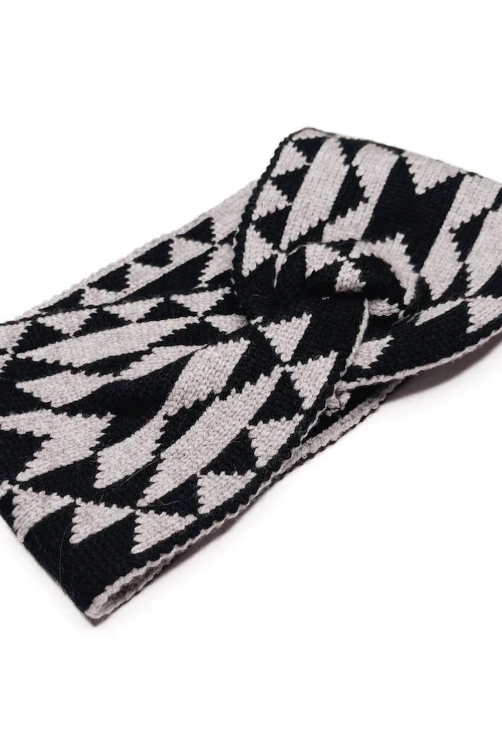 Aztec Wide Twist Knit Headband