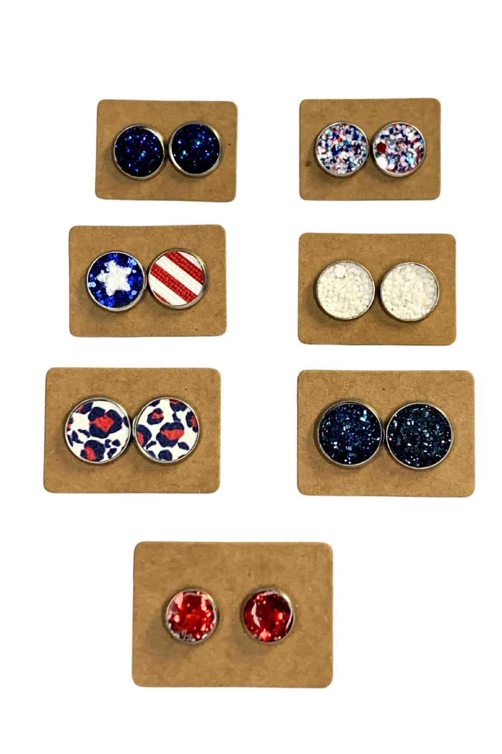 Patriotic Stud Earrings - Assorted