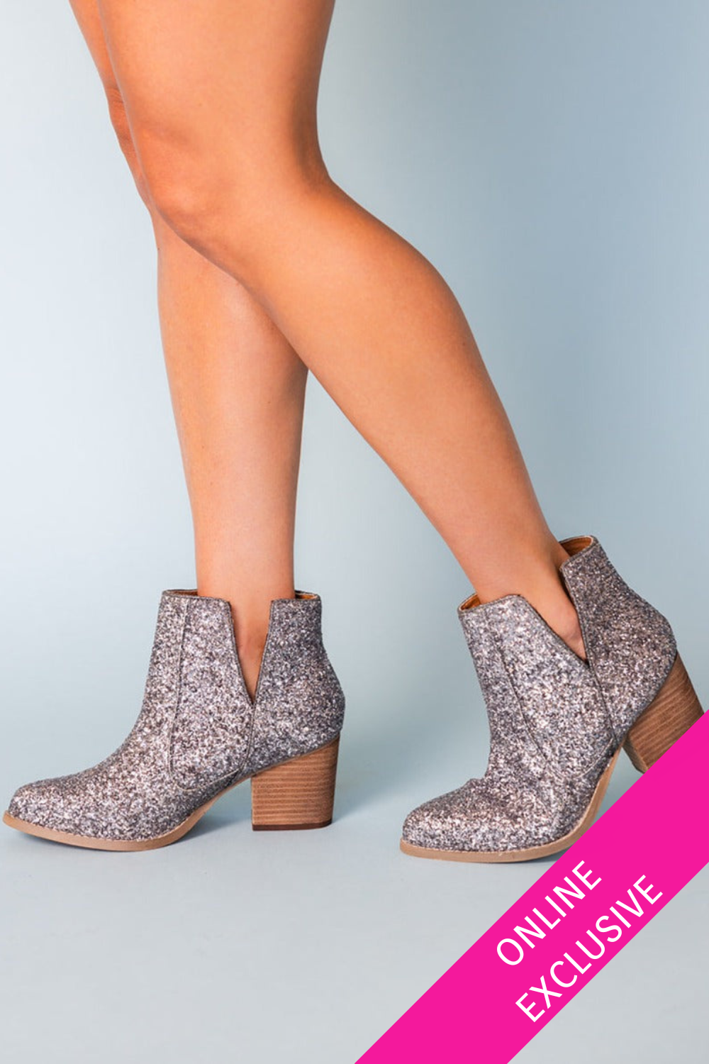 **ONLINE EXCLUSIVE** Fiera Booties in Pewter