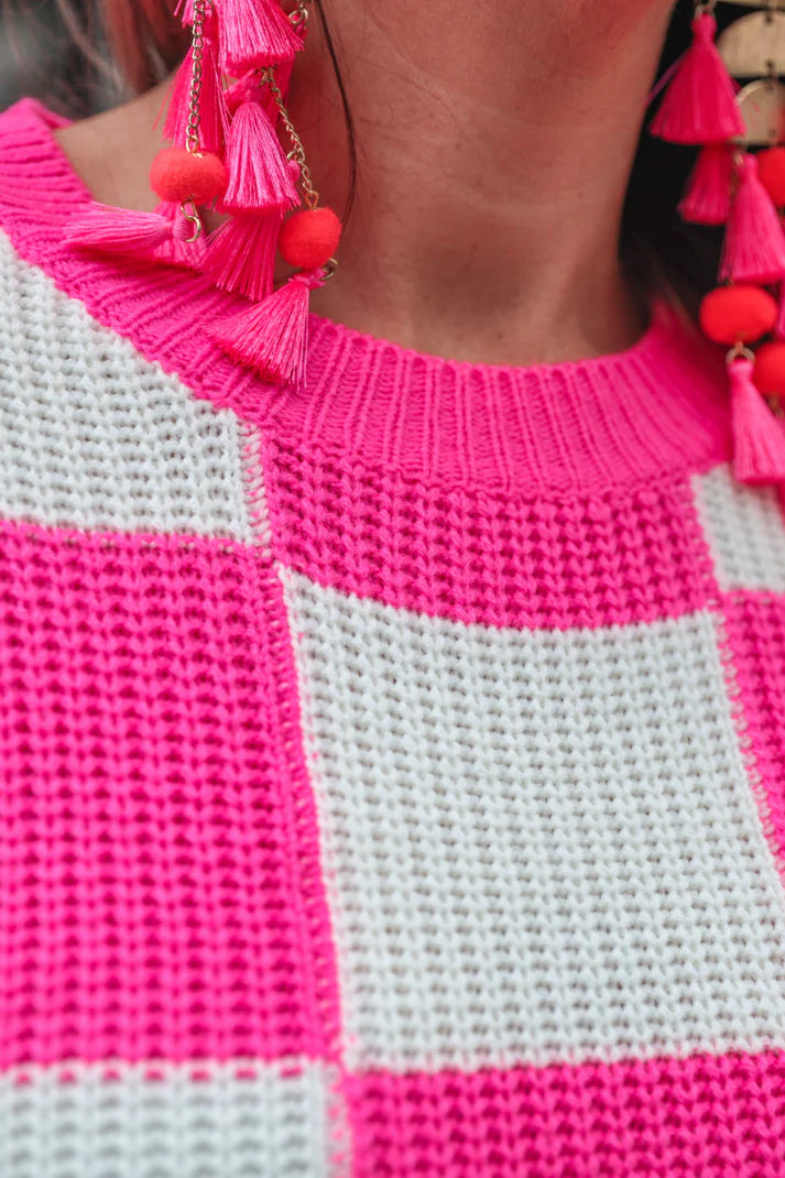 Paisley Checkered Sweater