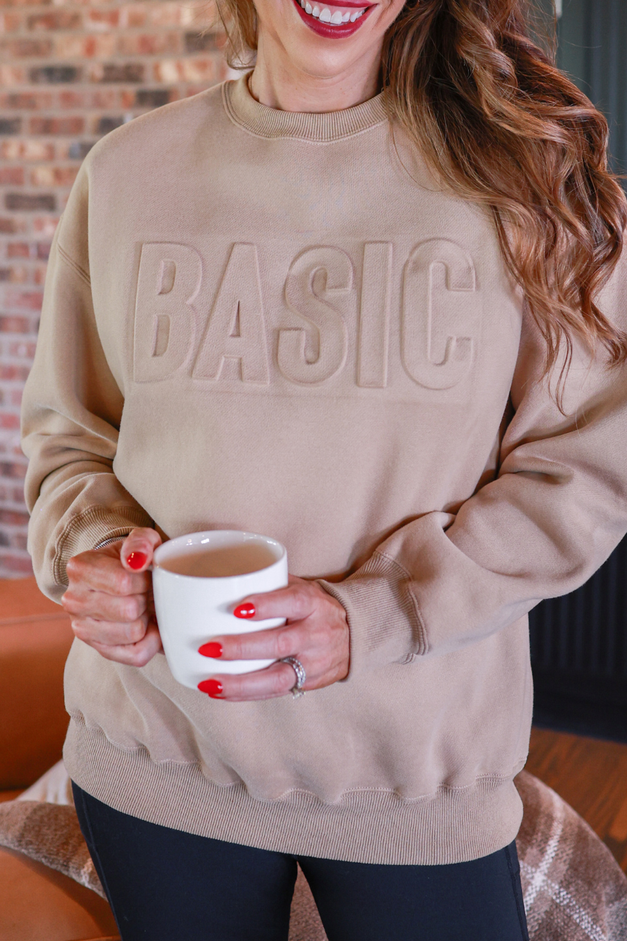 PREORDER-Basic Embossed Sweatshirt