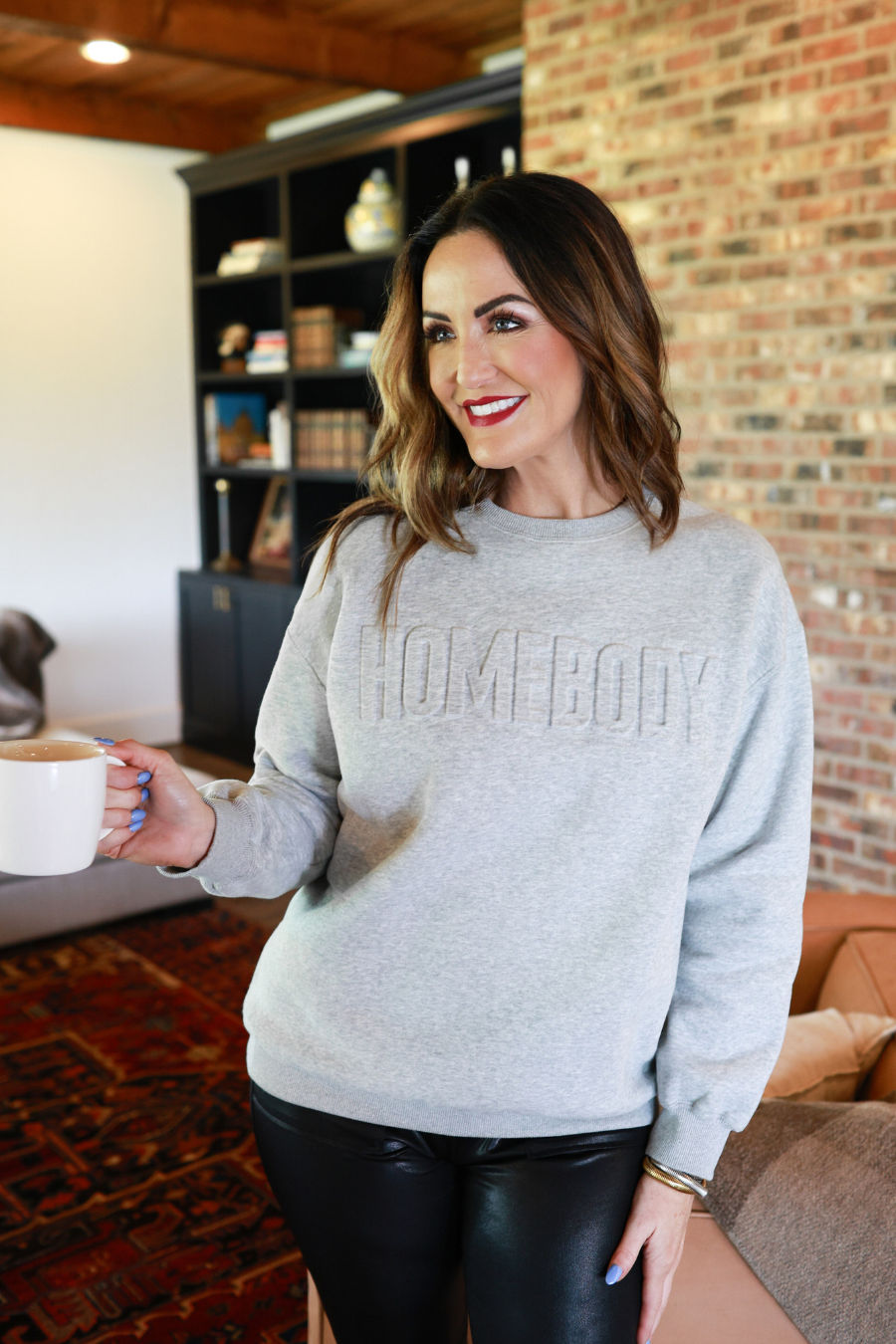 PREORDER-Homebody Embossed Sweatshirt