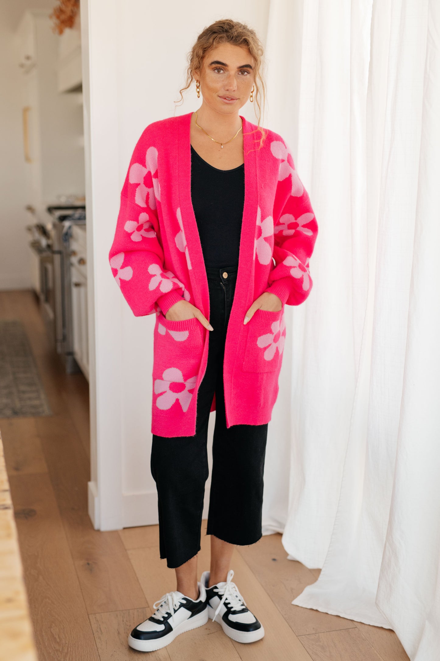 **ONLINE EXCLUSIVE** Enough Anyways Floral Cardigan in Pink