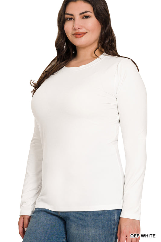 Brushed Microfiber Long Sleeve Tee