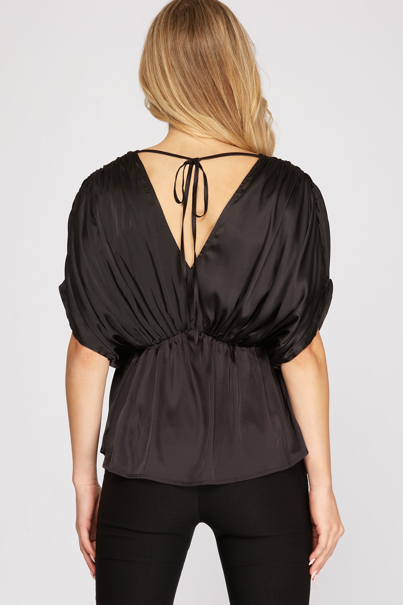 Kimono Style Satin Top