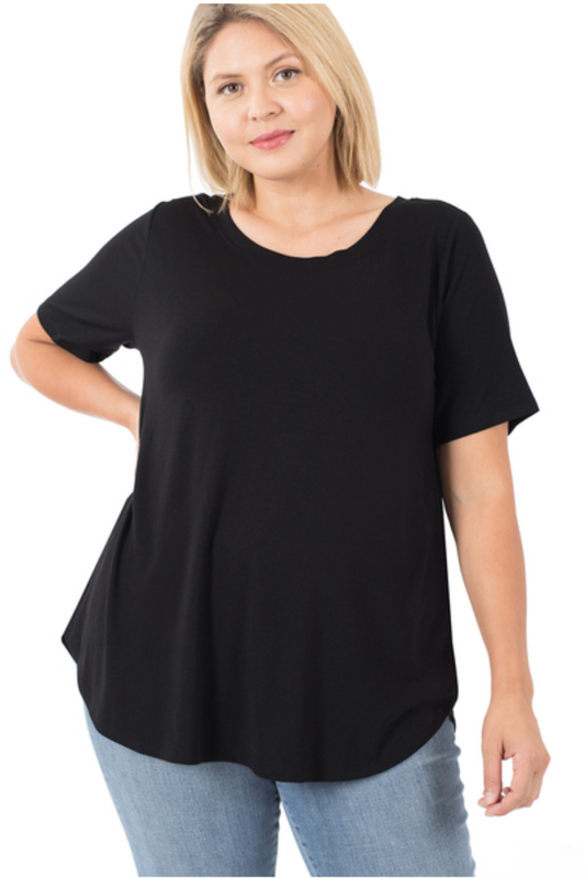 Basic Plus Round Hem Top