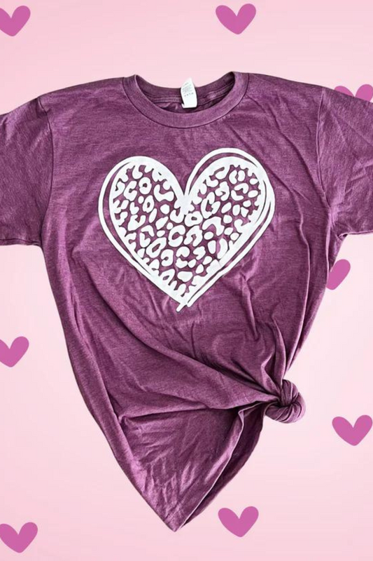 Leopard Heart Graphic Tee