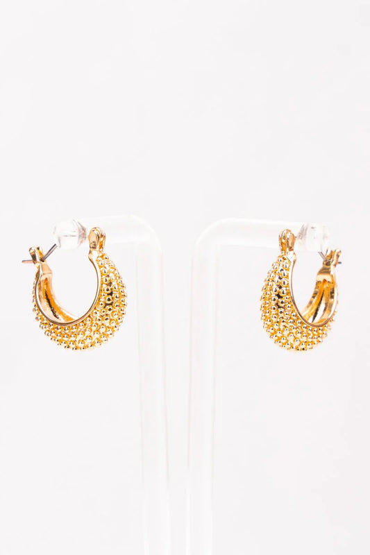 Pulled Together Puffed Hoop Earrings