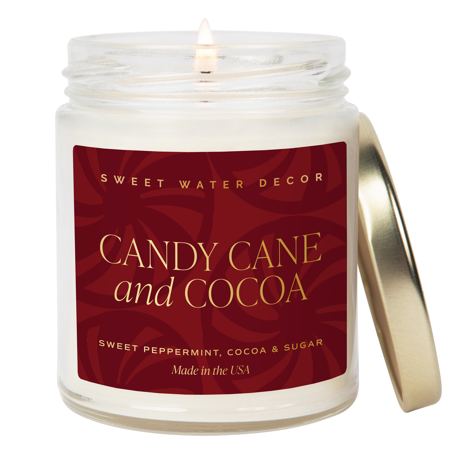 Candy Cane and Cocoa 9 oz Soy Candle