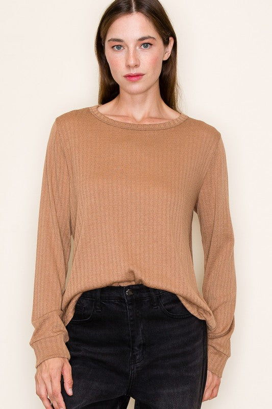 Elevated Basic Pointelle Knit Top