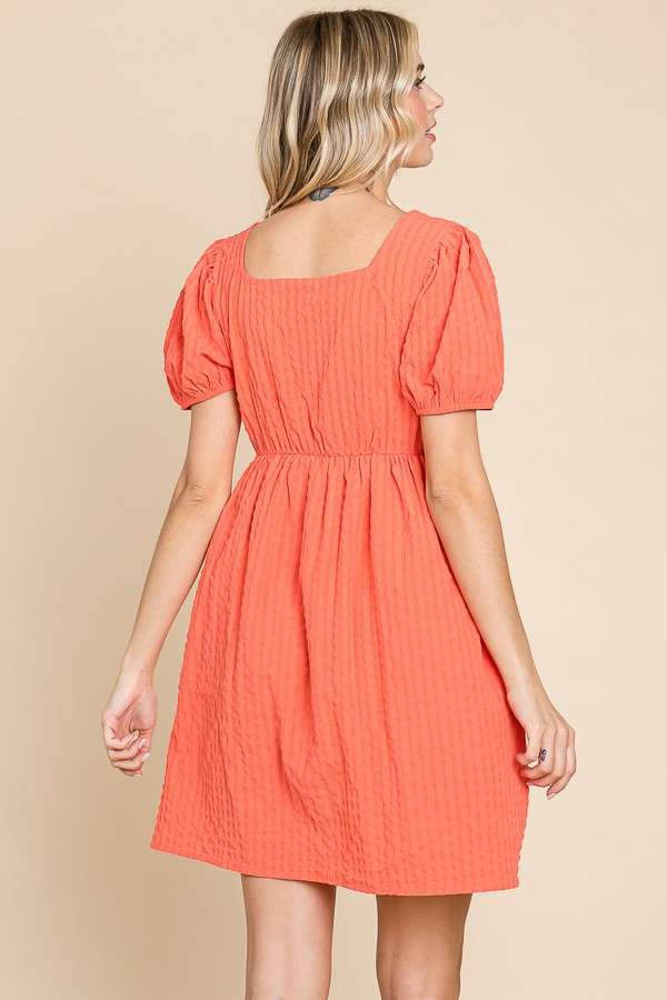 Plus BabyDoll Square Neck Dress