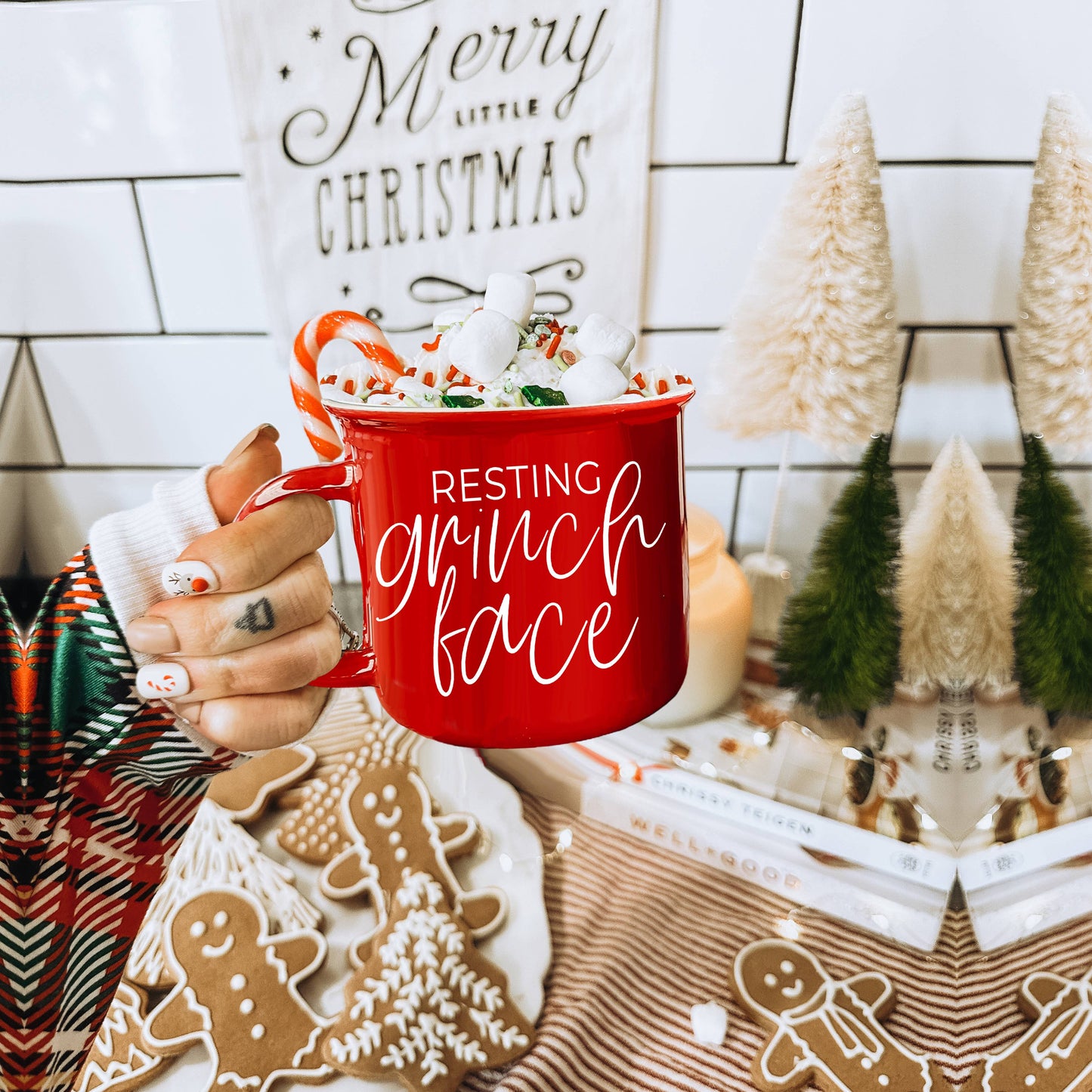 Christmas Coffee Mugs - Resting Grinch Face