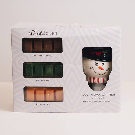 Snowman Plug-In Wax Warmer Gift Set