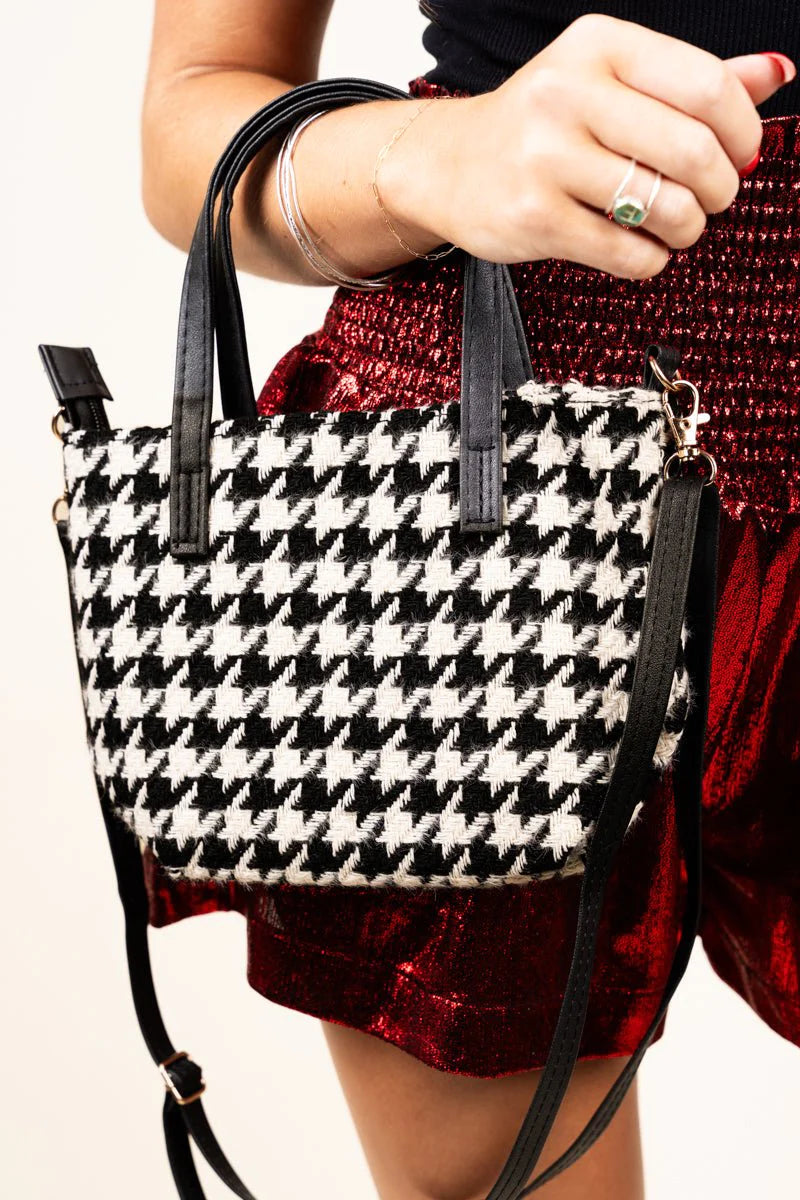 Houndstooth Crossbody Purse