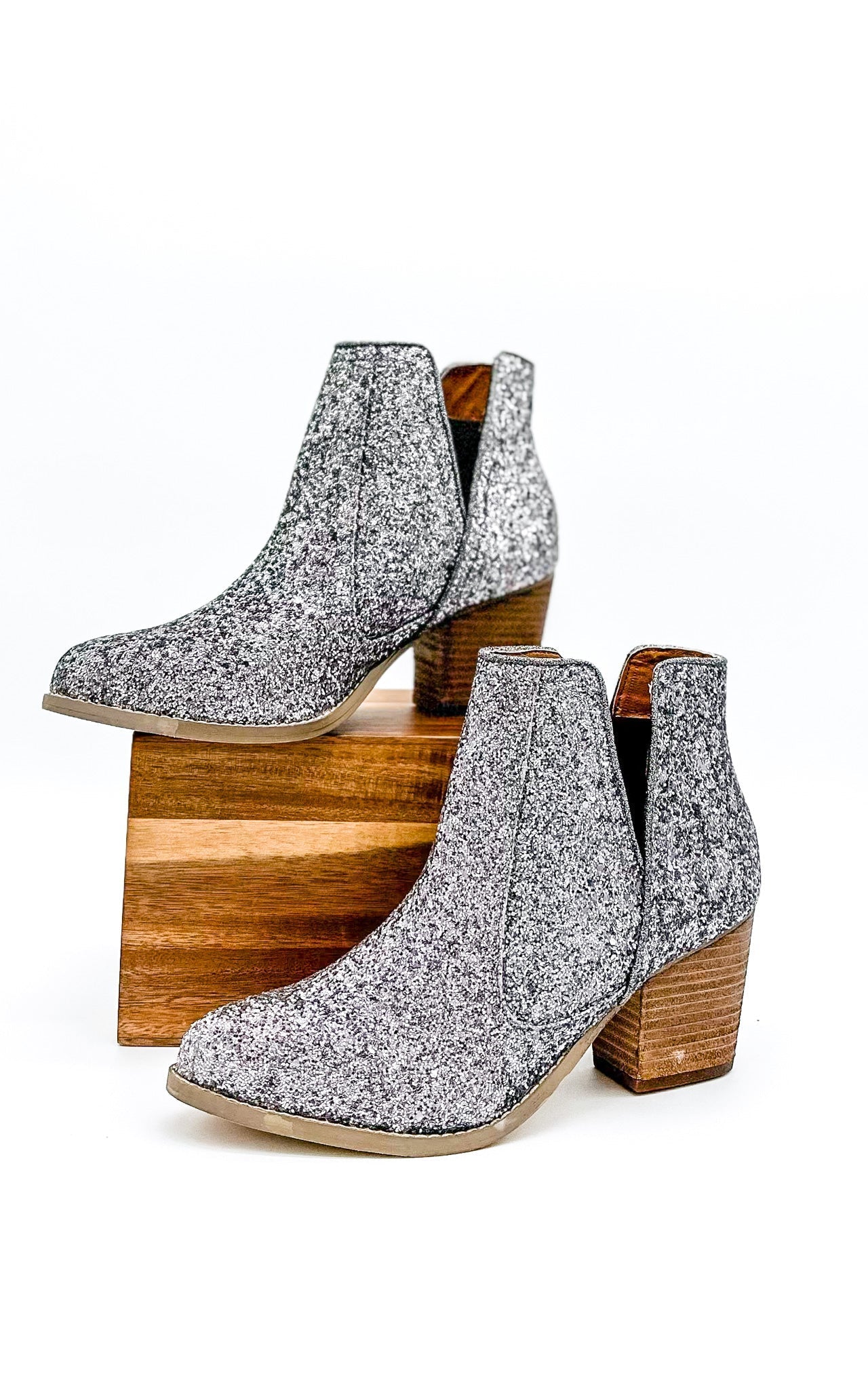 **ONLINE EXCLUSIVE** Fiera Booties in Pewter