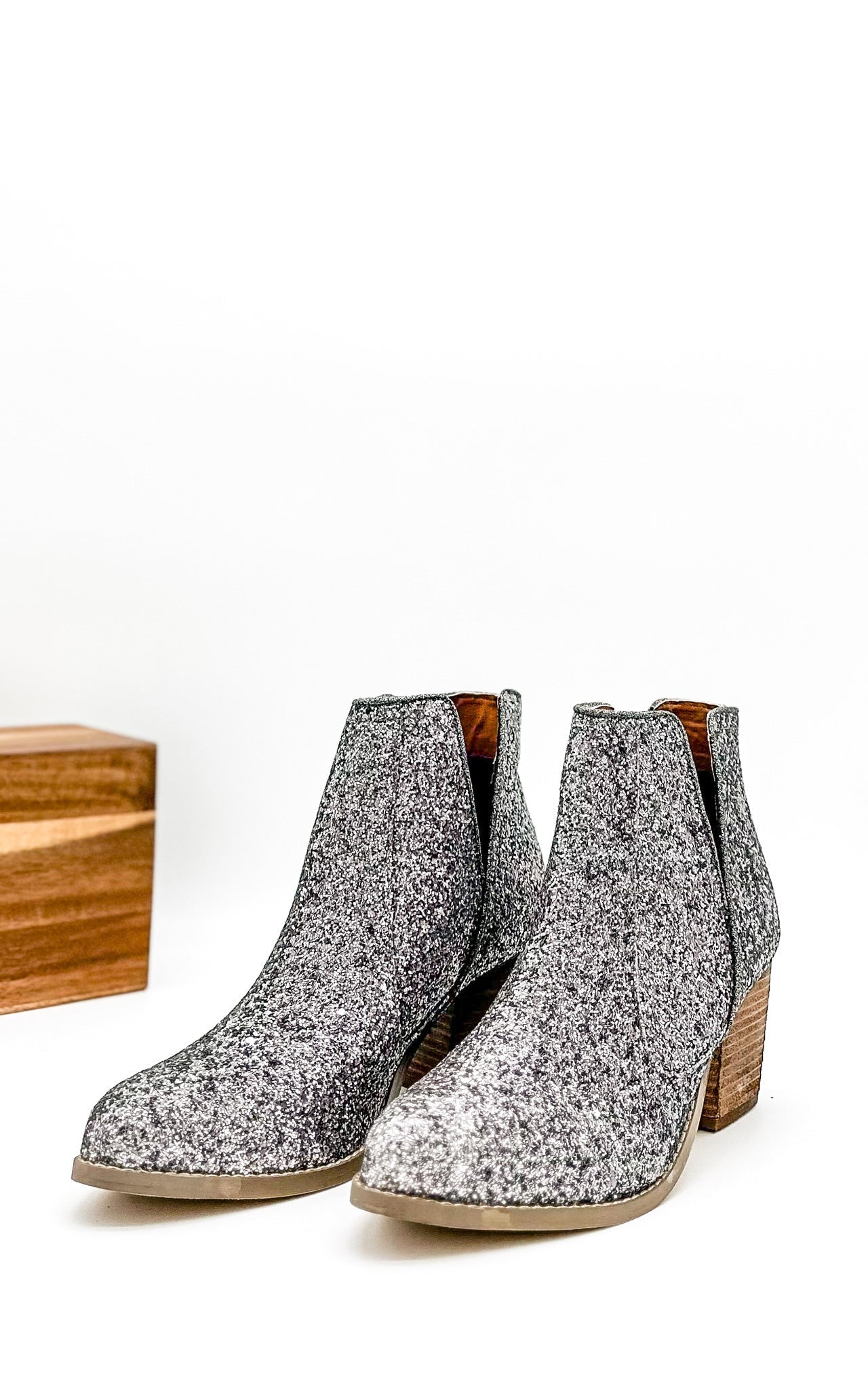 **ONLINE EXCLUSIVE** Fiera Booties in Pewter