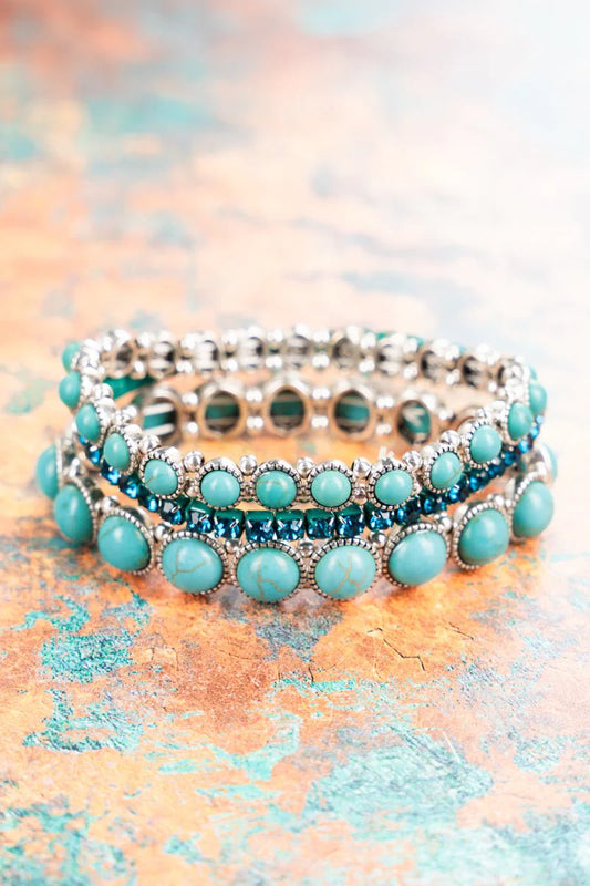 Everlee Turquoise Coppertone Bracelet Set