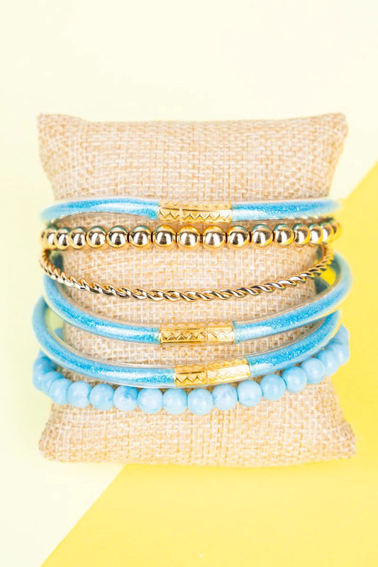 Blue Summit Jelly Tube Bracelet Set