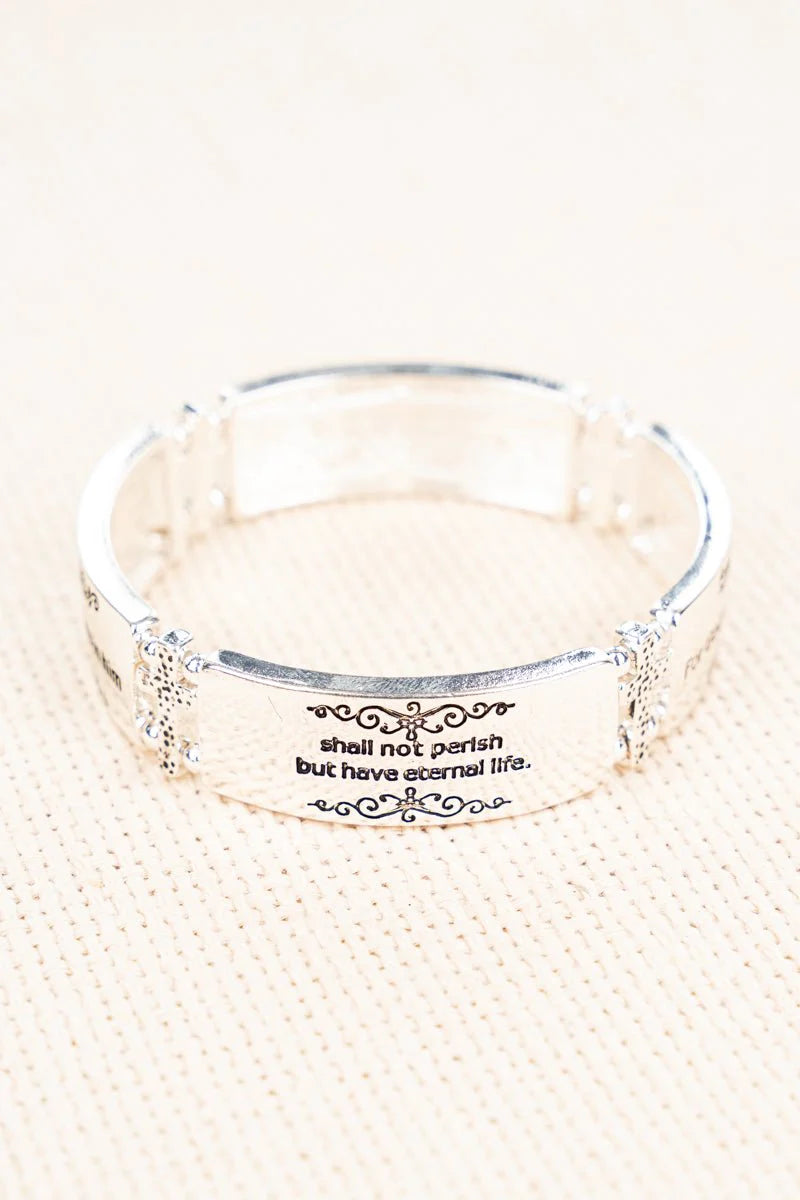 Silvertone 'John 3:16' Johanna Bracelet