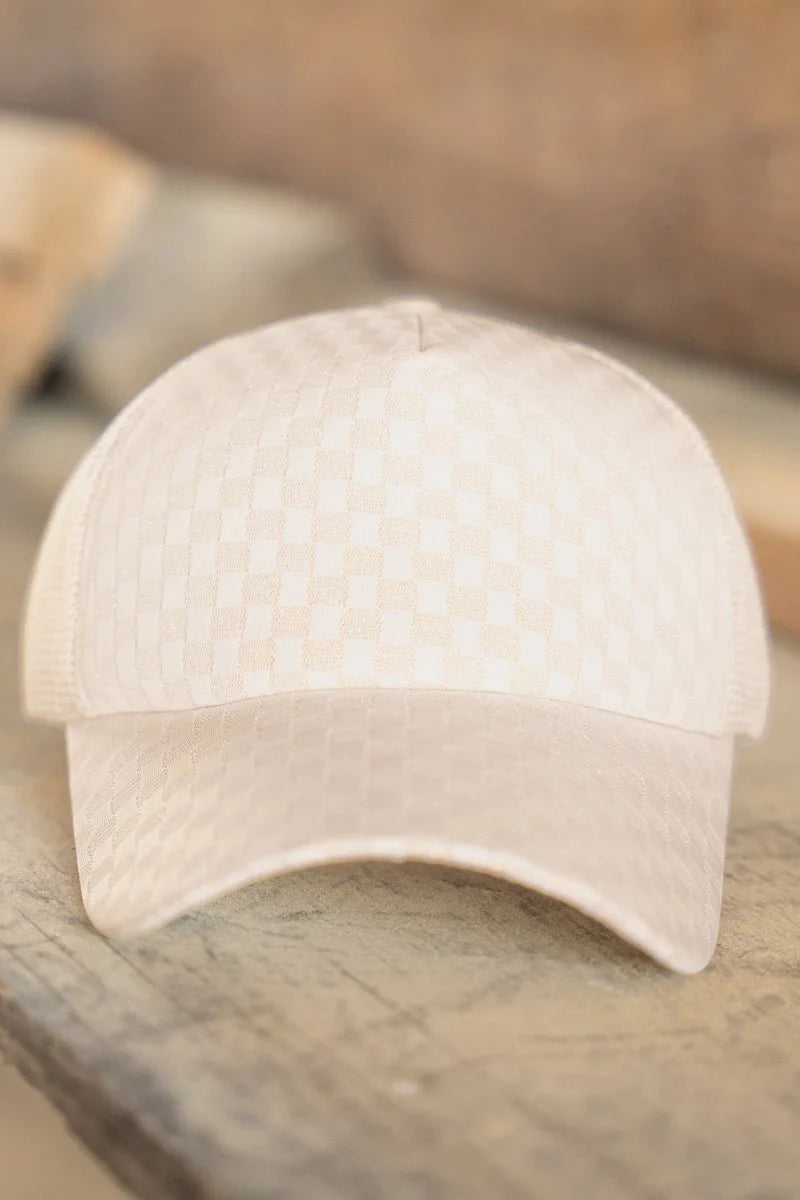 Glam Check Mesh Ballcap