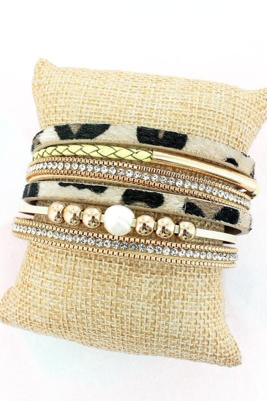 Laguna Leopard Multi-Strand Magnetic Bracelet