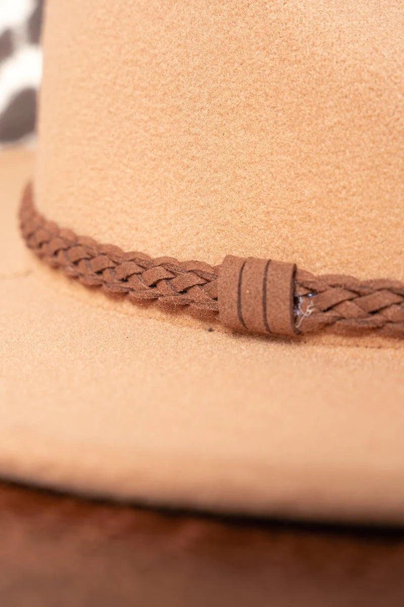 Brown Braid Hat Band