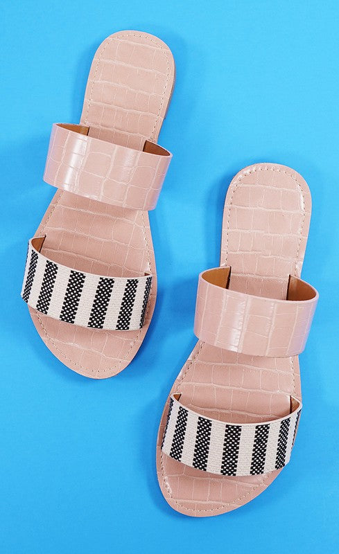 Double Band Multi Flat Sandals