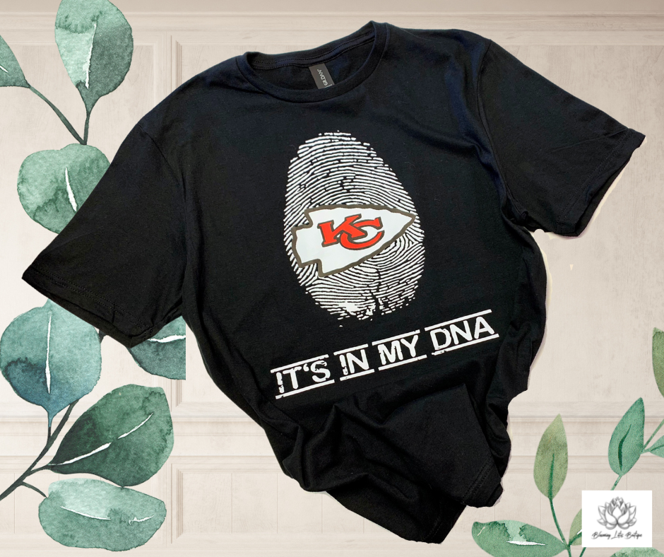 Kansas City Chiefs Fingerprint "It's In My DNA" Graphic Tee