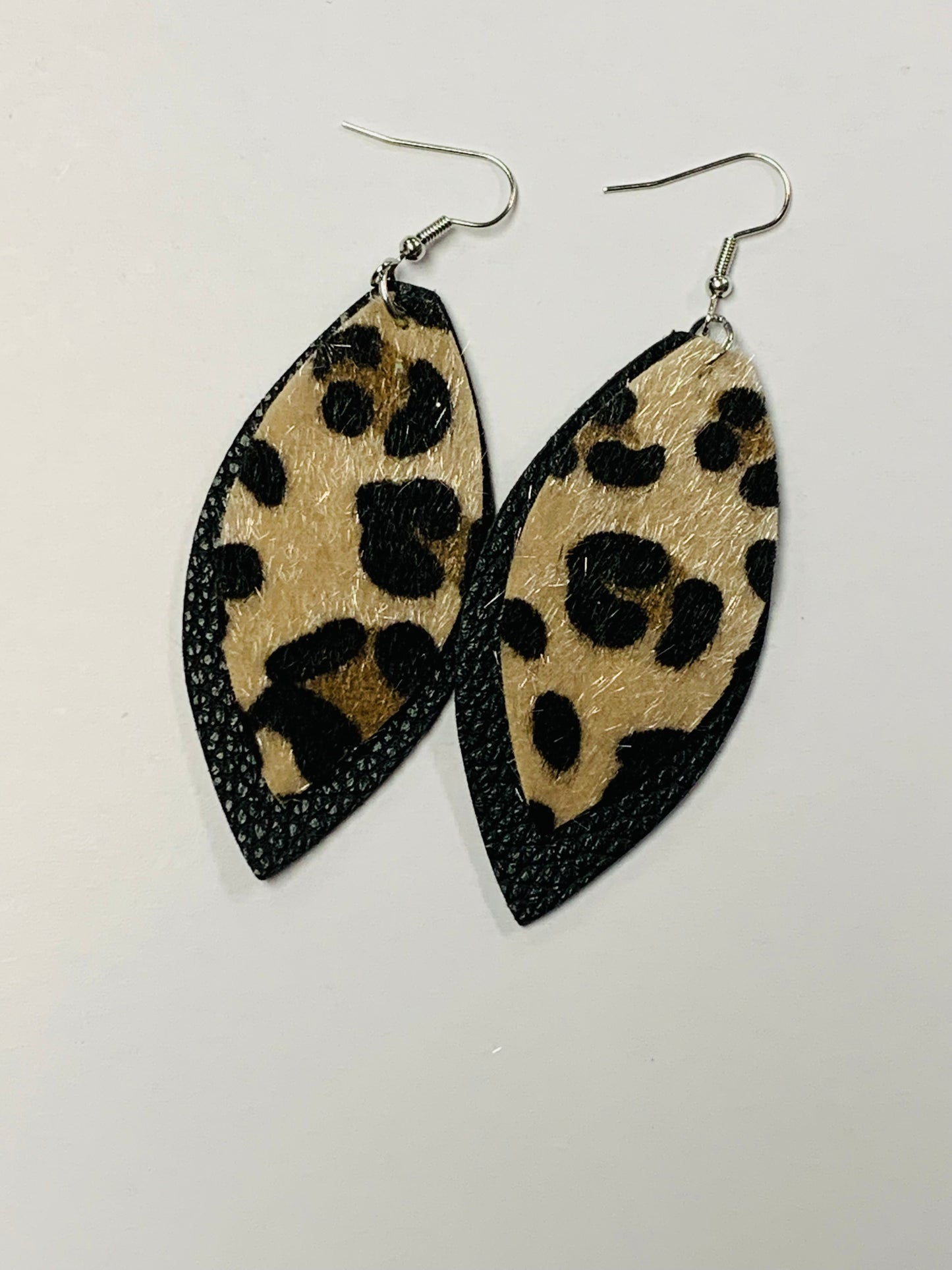 Boho Animal Print Leather Earrings