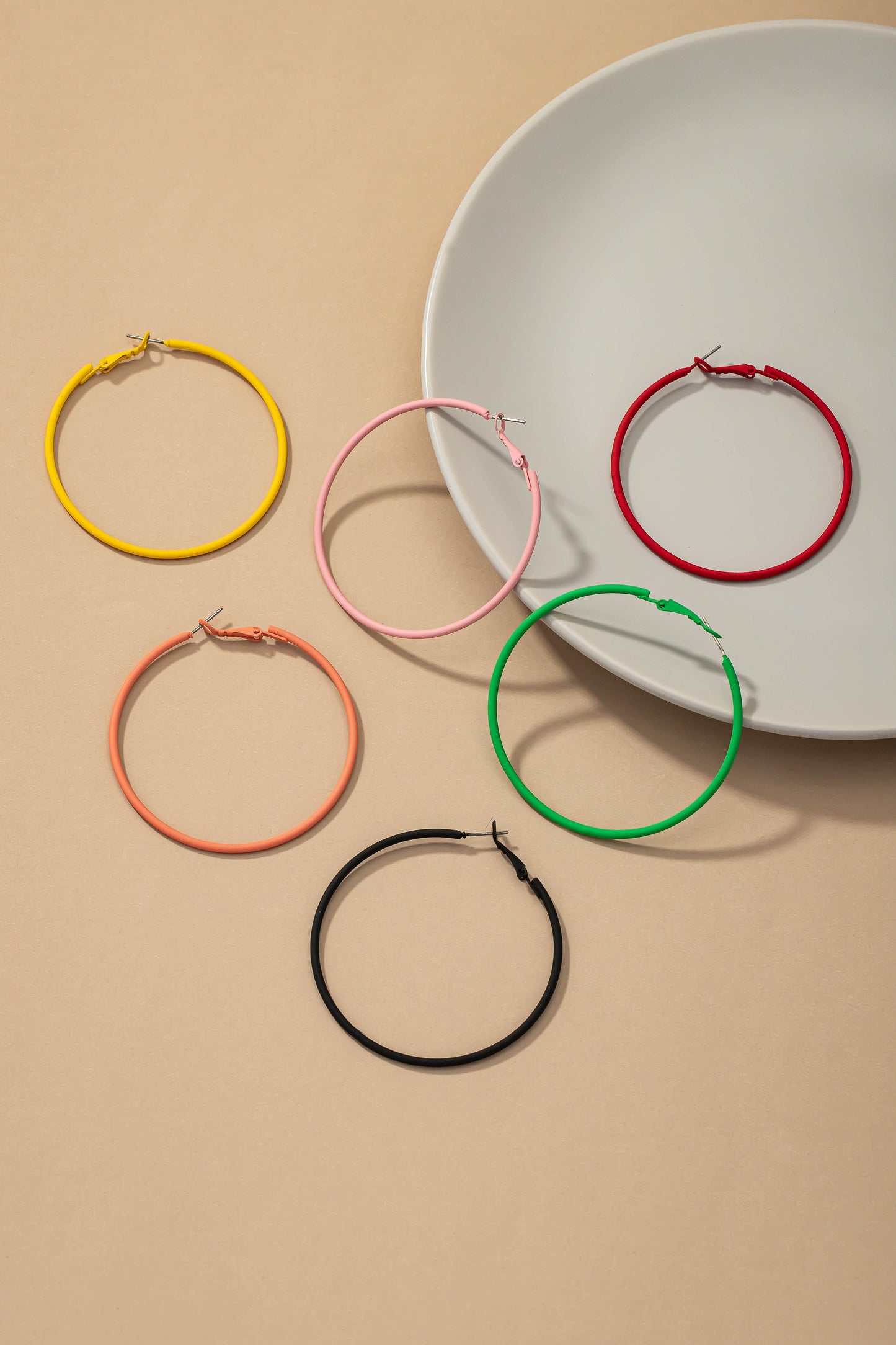 Pastel Skinny Hoop Earrings