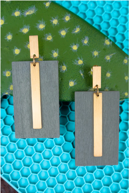 Gray Wood River Cove Earrings