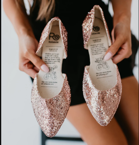 Sparking Rose' Rollasole Shoes