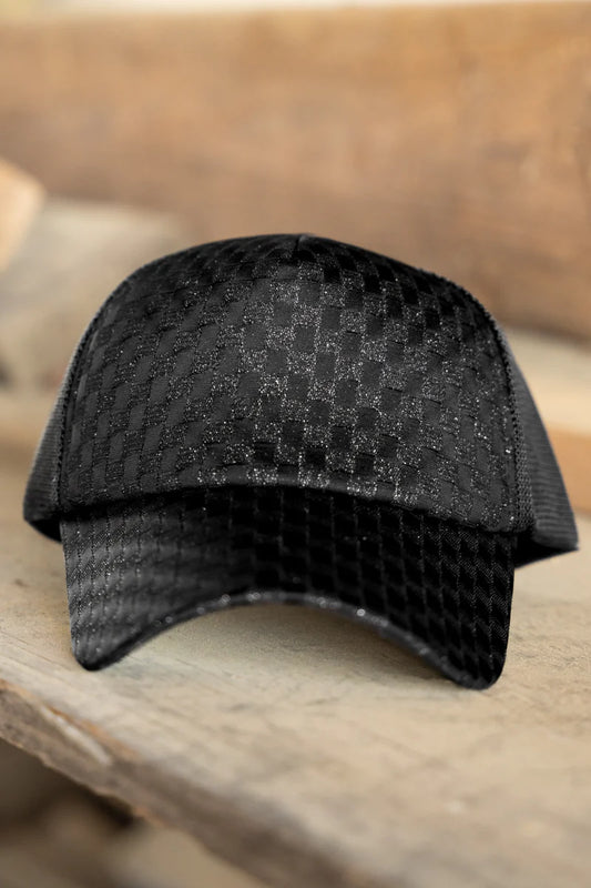 Glam Check Mesh Ballcap